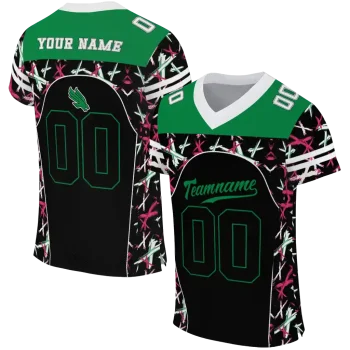 custom north texas mean green brushstroke xs black jersey best selling