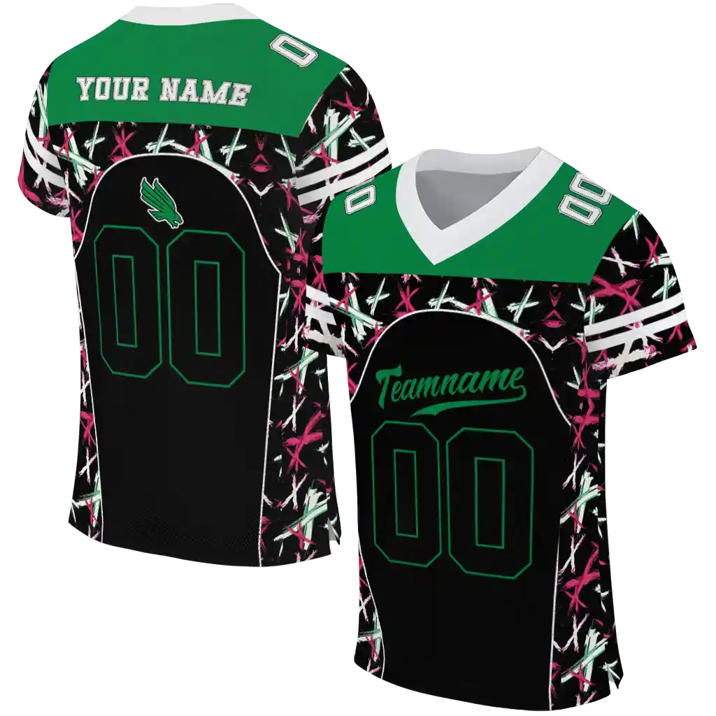custom north texas mean green brushstroke xs black jersey best selling custom north texas mean green brushstroke xs black jersey best selling