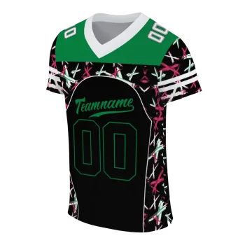 custom north texas mean green brushstroke xs black jersey fashion forward