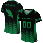custom north texas mean green halftone sweep black jersey best selling