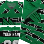 custom north texas mean green layered grids green jersey best selling