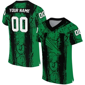 custom north texas mean green rugged stripes green jersey best selling