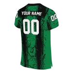 custom north texas mean green rugged stripes green jersey best selling