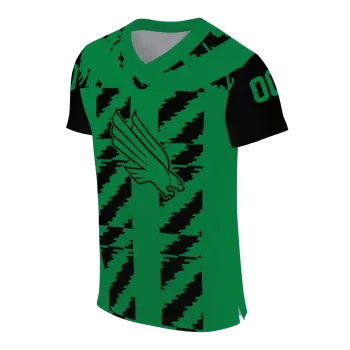 custom north texas mean green stripe block green jersey fashion forward