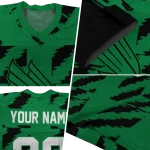 custom north texas mean green stripe block green jersey best selling