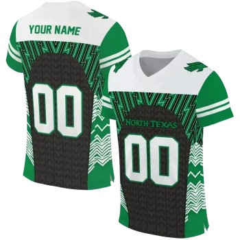 custom north texas mean green tire arrows green black white jersey best selling