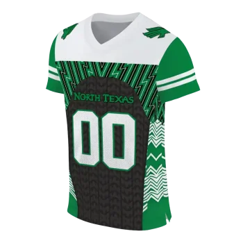 custom north texas mean green tire arrows green black white jersey fashion forward