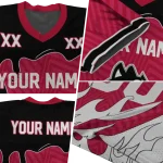 custom northern illinois huskies dripping flames red white jersey best selling