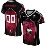 custom northern illinois huskies halftone slant red black jersey best selling