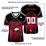custom northern illinois huskies halftone slant red black jersey best selling