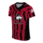 custom northern illinois huskies stripe splatter red jersey best selling