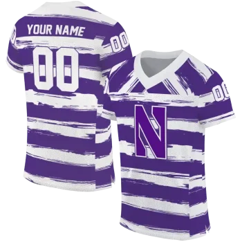 custom northwestern wildcats art stripe purple jersey best selling