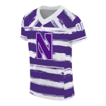 custom northwestern wildcats art stripe purple jersey best selling