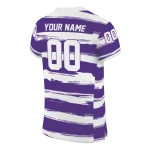 custom northwestern wildcats art stripe purple jersey best selling