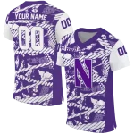 custom northwestern wildcats camo shatter purple jersey best selling