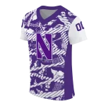 custom northwestern wildcats camo shatter purple jersey best selling