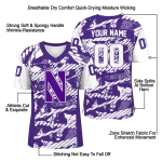 custom northwestern wildcats camo shatter purple jersey best selling