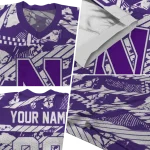 custom northwestern wildcats camo shatter purple jersey best selling