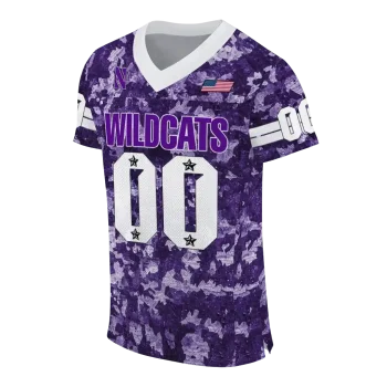 custom northwestern wildcats camouflage abstract purple jersey fashion forward
