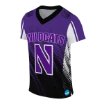 custom northwestern wildcats halftone flow purple black jersey best selling