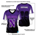 custom northwestern wildcats halftone flow purple black jersey best selling