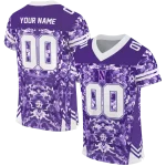 custom northwestern wildcats mirrored pattern purple jersey best selling