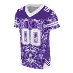 custom northwestern wildcats mirrored pattern purple jersey best selling