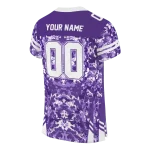 custom northwestern wildcats mirrored pattern purple jersey best selling