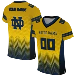custom notre dame fighting irish halftone sweep gold black jersey best selling
