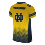 custom notre dame fighting irish halftone sweep gold black jersey best selling