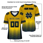 custom notre dame fighting irish halftone sweep gold black jersey best selling