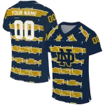 custom notre dame fighting irish layered grids navy jersey best selling
