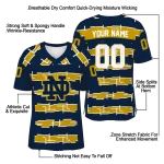 custom notre dame fighting irish layered grids navy jersey best selling