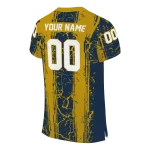 custom notre dame fighting irish rugged stripes navy jersey best selling