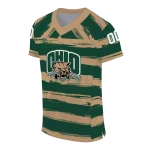 custom ohio bobcats art stripe green jersey best selling