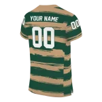 custom ohio bobcats art stripe green jersey best selling
