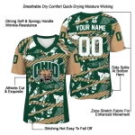 custom ohio bobcats camo shatter green jersey best selling