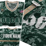 custom ohio bobcats camouflage abstract green jersey best selling