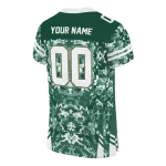custom ohio bobcats mirrored pattern green jersey best selling