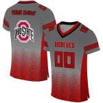 custom ohio state buckeyes halftone sweep gray black jersey best selling