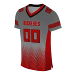custom ohio state buckeyes halftone sweep gray black jersey best selling