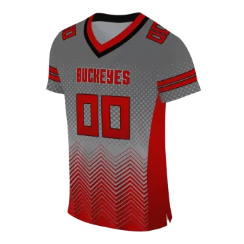 custom ohio state buckeyes halftone sweep gray black jersey fashion forward