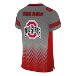 custom ohio state buckeyes halftone sweep gray black jersey best selling