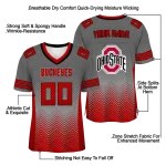 custom ohio state buckeyes halftone sweep gray black jersey best selling