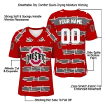 custom ohio state buckeyes layered grids scarlet jersey best selling