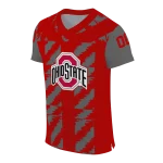 custom ohio state buckeyes stripe block scarlet jersey best selling