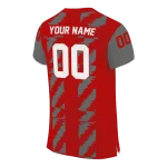 custom ohio state buckeyes stripe block scarlet jersey best selling