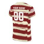 custom oklahoma sooners art stripe crimson jersey best selling