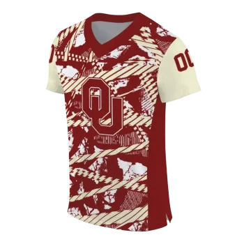 custom oklahoma sooners camo shatter crimson jersey fashion forward