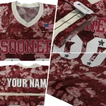 custom oklahoma sooners camouflage abstract crimson jersey best selling